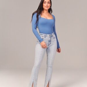 NWT Abercrombie & Fitch Skinny High Rise Split Hem